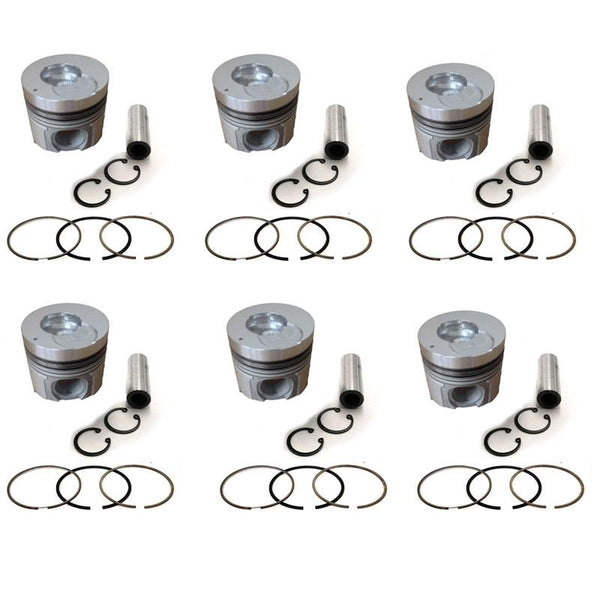 New 6 Sets STD Piston Kit With Ring 1-12111-913-0 For Isuzu 6SD1 Engine 120MM