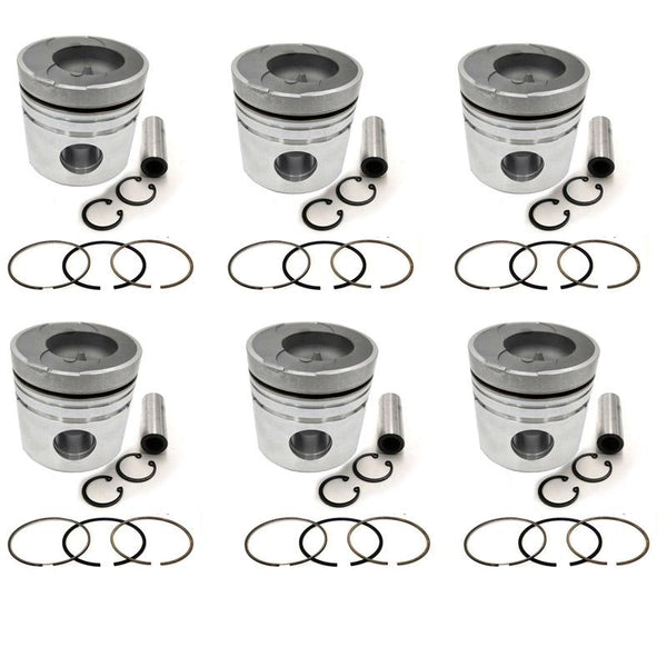 New 6 Sets STD Piston Kit With Ring 12011-95000 For Nissan ND6T Engine 110MM