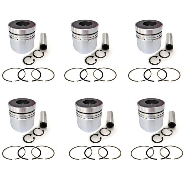 New 6 Sets STD Piston Kit With Ring 12011-95114 For Nissan NE6TA Engine 110MM