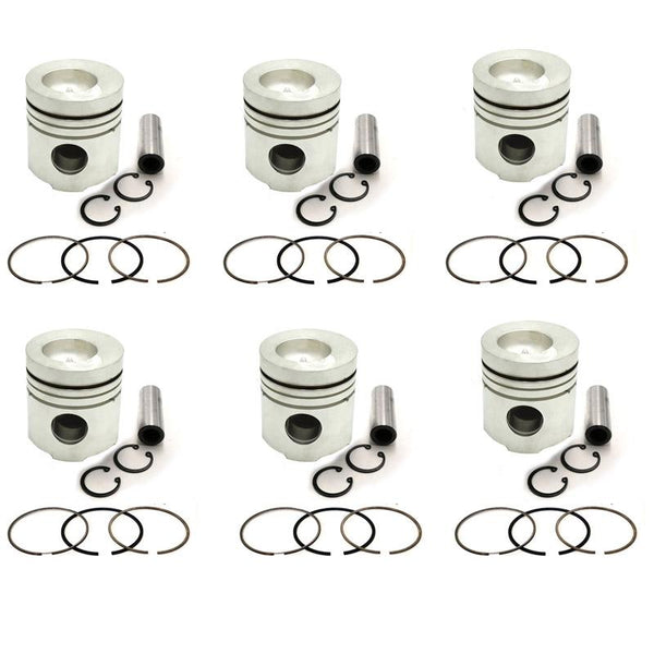 New 6 Sets STD Piston Kit With Ring 12011-96000 For Nissan PD6 Engine 110MM