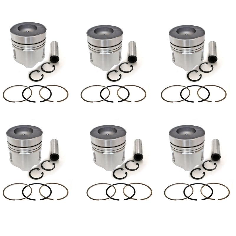 New 6 Sets STD Piston Kit With Ring 12011-96504 For Nissan PF6TB Engine 133MM