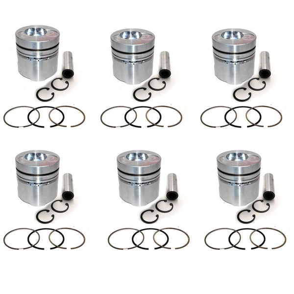New 6 Sets STD Piston Kit With Ring 12011-96509 For Nissan PE6 Engine 133MM