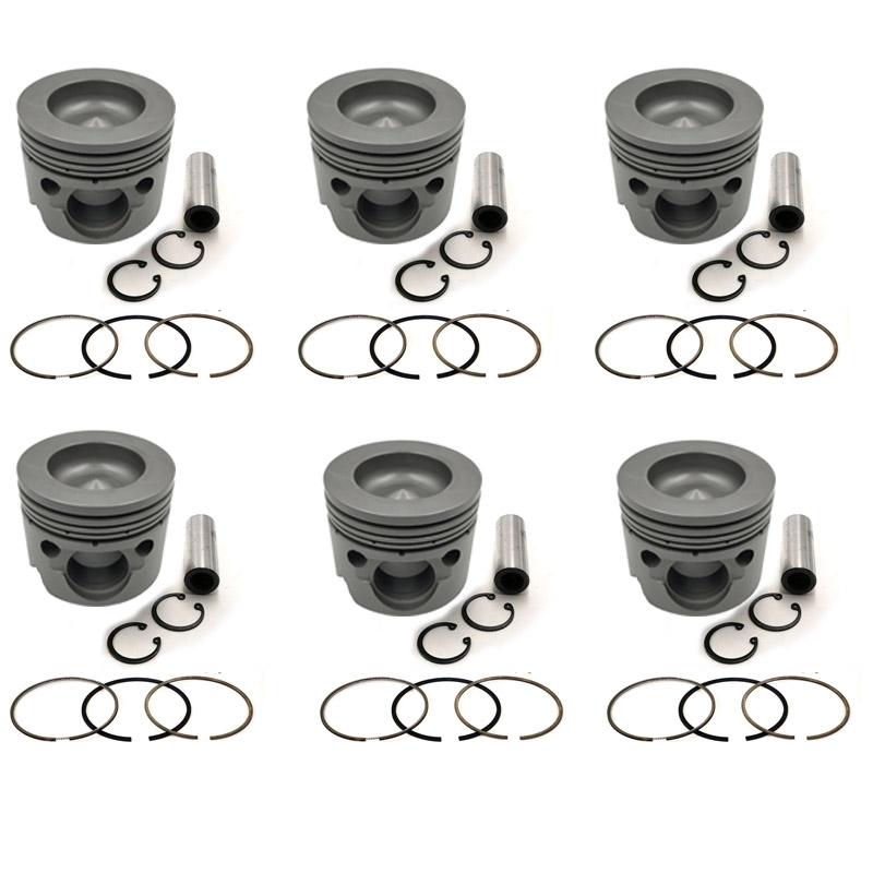 New 6 Sets STD Piston Kit With Ring 13211-2700 For Hino P11C Engine 122MM