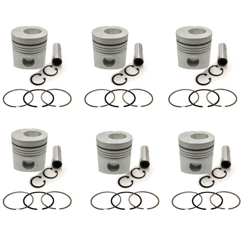 New 6 Sets STD Piston Kit With Ring 13216-1272 For Hino EL100 Engine 116MM