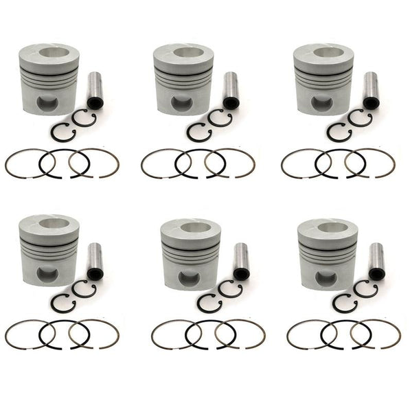 New 6 Sets STD Piston Kit With Ring 13216-1450C For Hino EP100T Engine 120MM