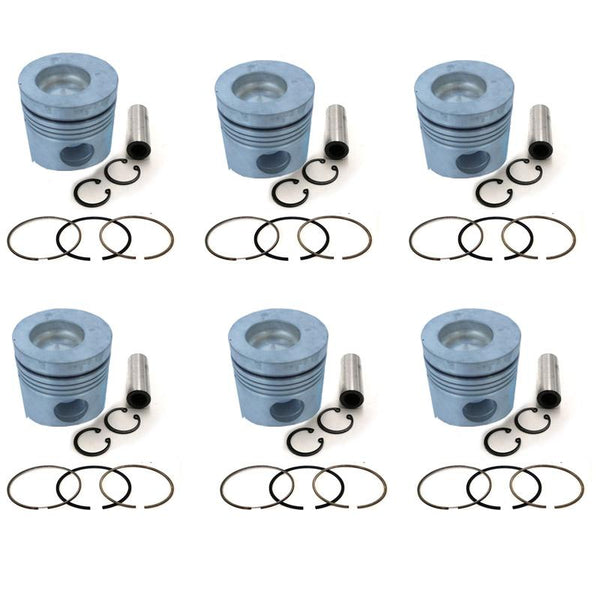 New 6 Sets STD Piston Kit With Ring 13216-2290 For Hino H07C Engine 110MM