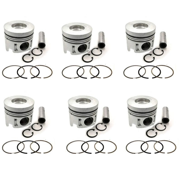 New 6 Sets STD Piston Kit With Ring 13216-2631 For Hino J07C J08C Engine 114MM