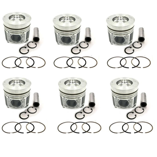 New 6 Sets STD Piston Kit With Ring 13216-E0010 For Hino N04CT Engine 104MM