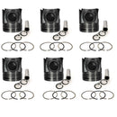 New 6 Sets STD Piston Kit With Ring 20451076 For Volvo D12D Engine 131MM