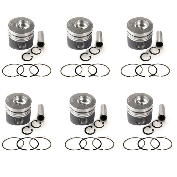 New 6 Sets STD Piston Kit With Ring 23411-93C10 For Mitsubishi 6D16 Engine 118MM