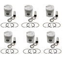 New 6 Sets STD Piston Kit With Ring 30017-97100 For Mitsubishi 6DB1 Engine 110MM