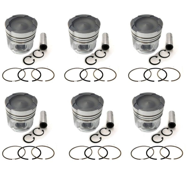 New 6 Sets STD Piston Kit With Ring 32517-60200 For Mitsubishi S6A Engine 145MM