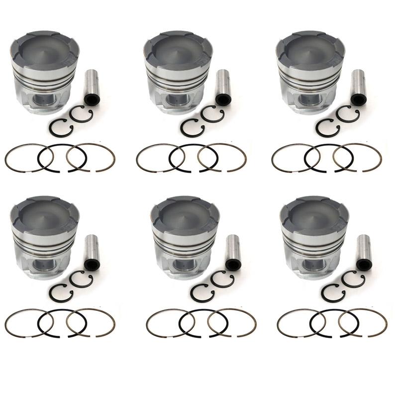 New 6 Sets STD Piston Kit With Ring 32517-91100 For Mitsubishi S6A2 Engine 145MM