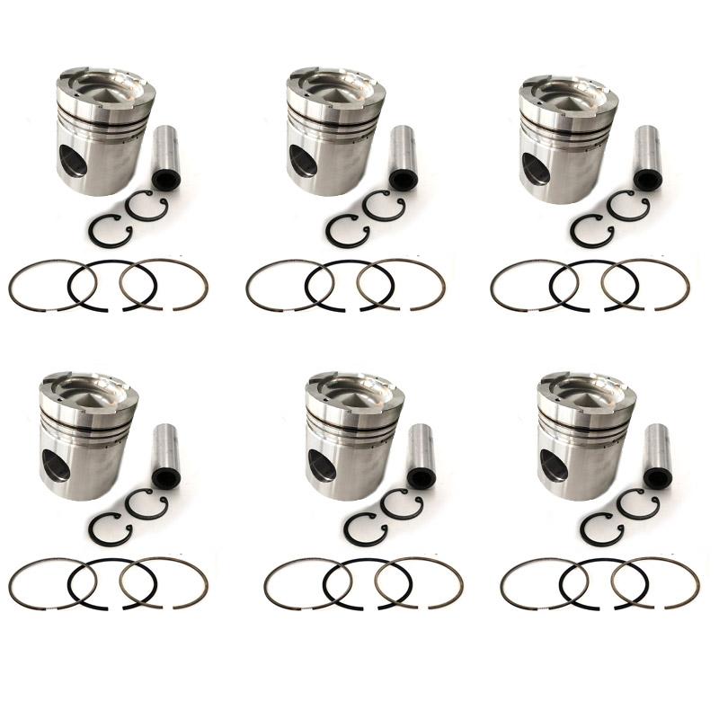 New 6 Sets STD Piston Kit With Ring 34A17-00200 For Mitsubishi S6B3 Engine 135MM