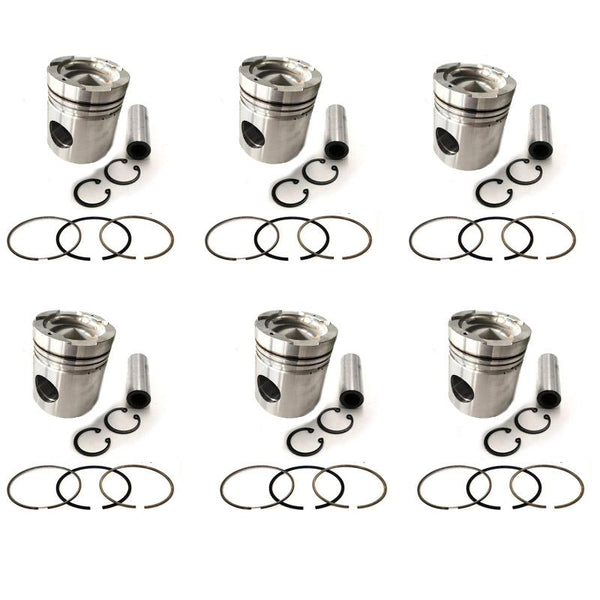 New 6 Sets STD Piston Kit With Ring 36217-70700 For Mitsubishi S6B2 Engine 135MM