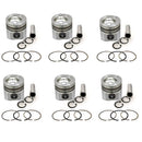 New 6 Sets STD Piston Kit With Ring 6138-32-2120 For Komatsu 6D110 Engine 110MM