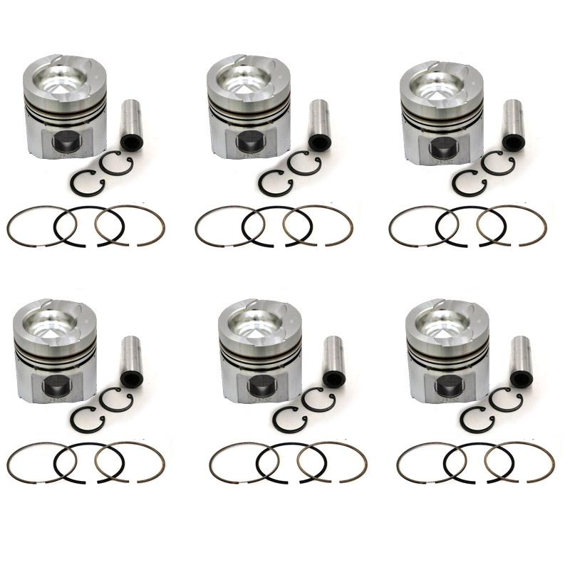 New 6 Sets STD Piston Kit With Ring 6138-32-2120 For Komatsu 6D110 Engine 110MM