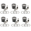 New 6 Sets STD Piston Kit With Ring 6151-31-2511 For Komatsu 6D125 Engine 125MM