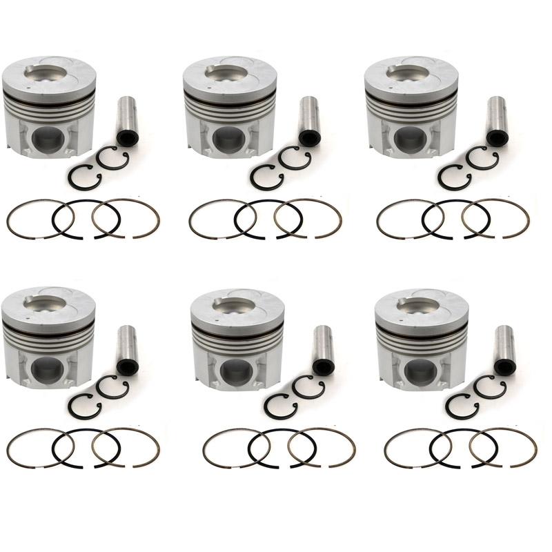 New 6 Sets STD Piston Kit With Ring 8-97358-574-0 For Isuzu 6BG1T Engine 105MM