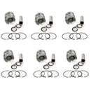New 6 Sets STD Piston Kit With Ring 8-98028-737-0 For Isuzu 6UZ1 Engine 120MM