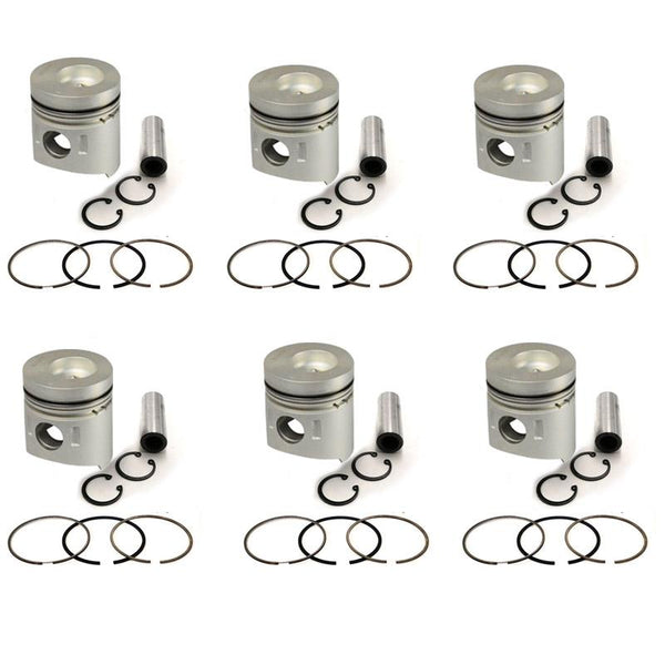 New 6 Sets STD Piston Kit With Ring ME012858 For Mitsubishi 6D31 Engine 100MM