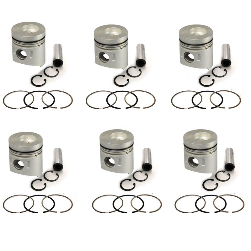 New 6 Sets STD Piston Kit With Ring ME032870 For Mitsubishi 6D15 Engine 113MM