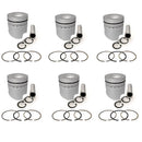 New 6 Sets STD Piston Kit With Ring ME072170 For Mitsubishi 6D14 Engine 110MM
