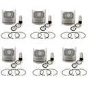 New 6 Sets STD Piston Kit With Ring ME072546 For Mitsubishi 6D17 Engine 118MM