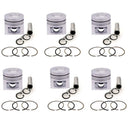 New 6 Sets STD Piston Kit With Ring ME300199 For Mitsubishi 6D16 Engine 118MM