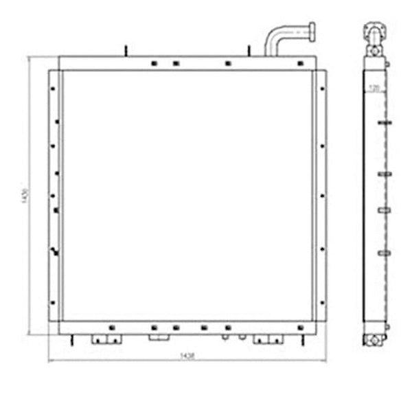 Oil Cooler 21N-03-31311 21N-03-41120 for Komatsu PC1100-6 PC1250-7 PC1250-8 Excavator