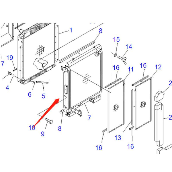 Oil Cooler 22U-03-11121 for Komatsu PC228UU-1-TN PC228UU-1 PC228UU-1-MO Excavator