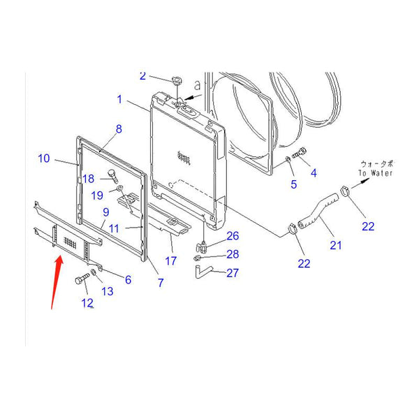 Oil Cooler Assy 14Z-03-11232 For KOMATSU D65E D65EX D65P D65PX D85E