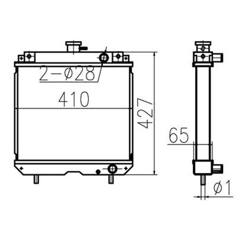 Water Tank Radiator 10380412000 for Caterpillar CAT Excavator MM40