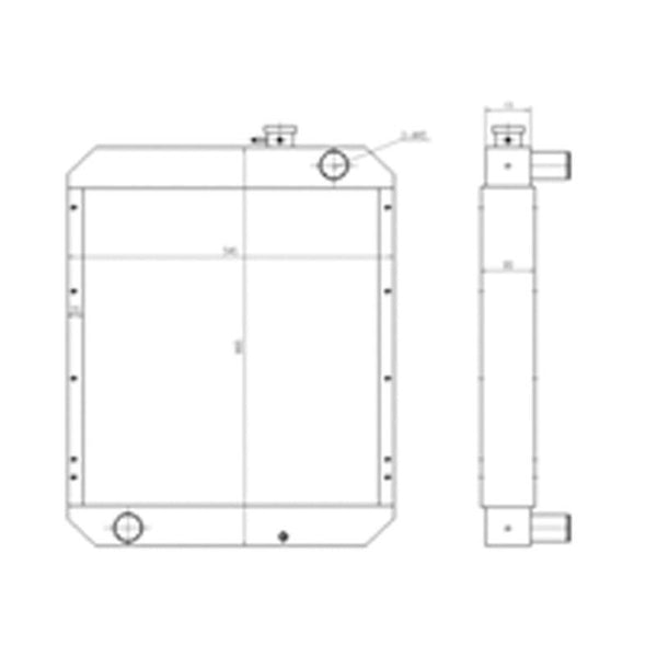 Water Tank Radiator 201-03-71111 For Komatsu PC60-7 PC70-7 PC60-7E Excavator