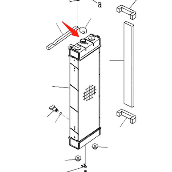 Water Tank Radiator 20Y-03-46110 for Komatsu Excavator PC200-8M0