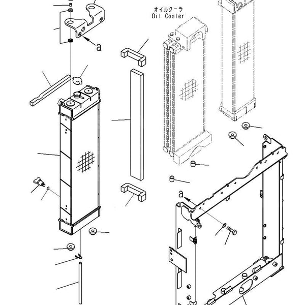 Water Tank Radiator 20Y-03-46120 20Y-03-46110 for Komatsu Excavator PC200-8M0