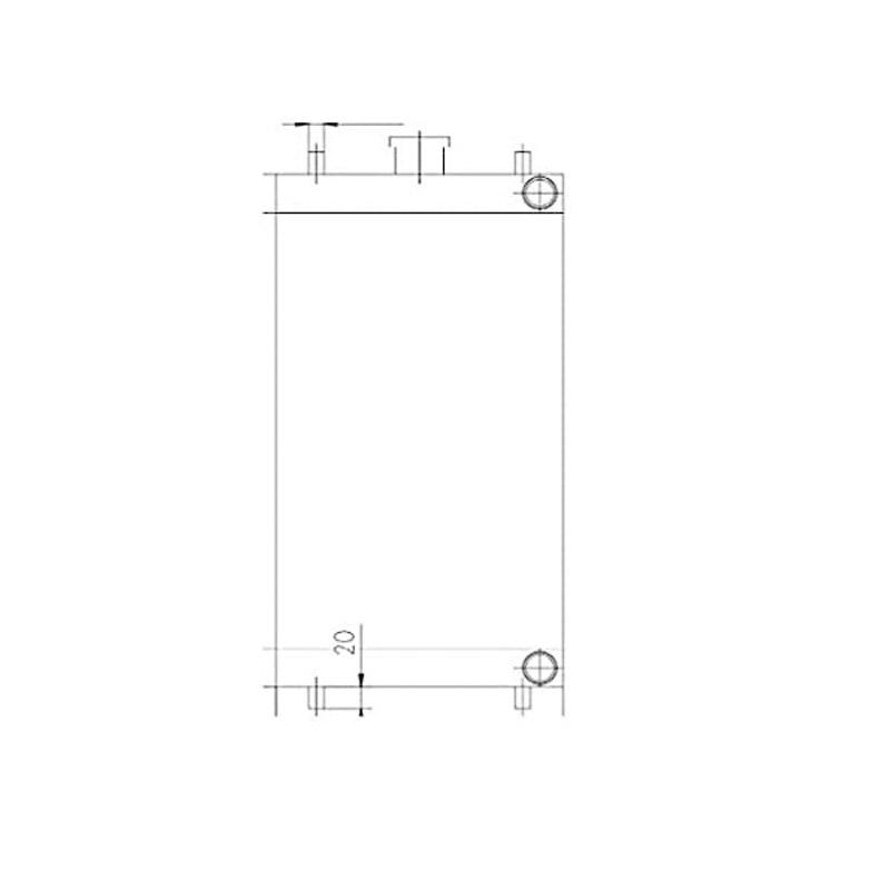 Water Tank Radiator 22L0321111 22L-03-21111 for Komatsu PC27MR-2 PC30MR-2 PC35MR-2