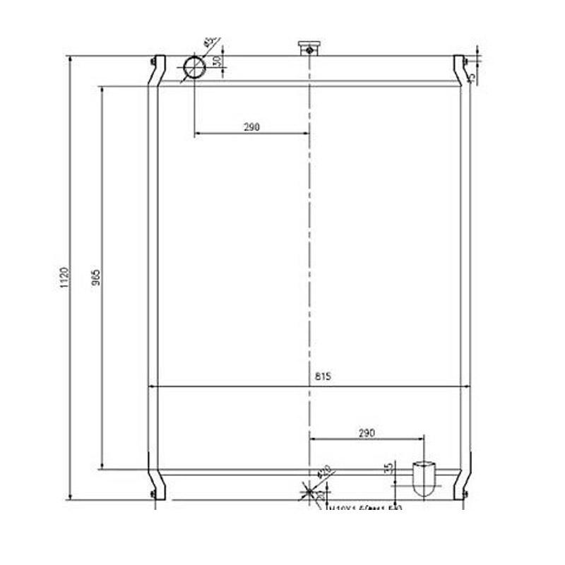 Water Tank Radiator 4377396 for Hitachi Excavator EX450H-5 EX400-3 EX400-5 EX450H-3