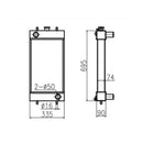 Water Tank Radiator 4668185 For Hitachi Excavator ZX70-3 ZX75UR-3 ZX85US-3