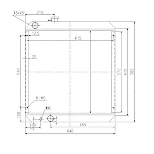 Water Tank Radiator Assy 203-03-59610 For Komatsu PC120-5K PC130-5K PC150HD-5K