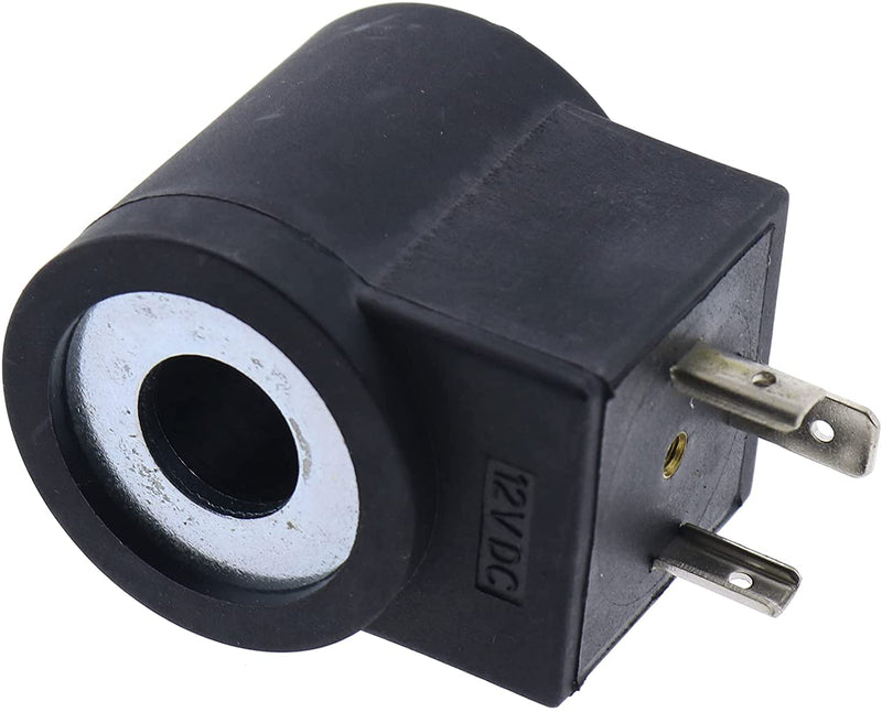 Cylindrical Solenoid Valve Coil (3/4'' Hole) 6306012 with 3 Prongs DIN Connector 24V DC Compatible with HydraForce Valve Stem Series 08 80 88 98