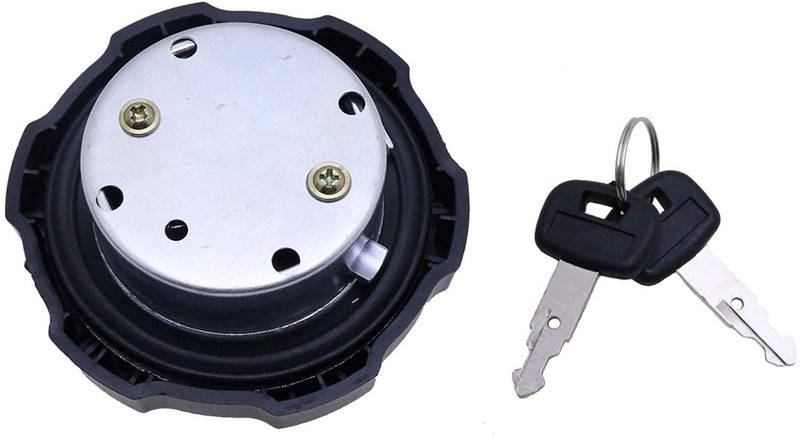 Fuel Cap with 2 Keys 172122-14301 Compatible with Caterpillar Kubota IH Yanmar Mini Excavator Fuel Cap Part No 072991059 KX91-3S RD411-51122 VIO Series