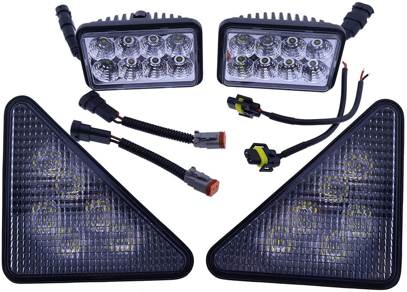 Complete LED Light Kit Compatible with Bobcat Skid Steer 751 753 763 773 863 864 873 883 963 A220 A300 S130 S150 S160 S175 S185 S205 S220 S250 S300 S330 T140 T180 T190 T200 T250 T300 T320