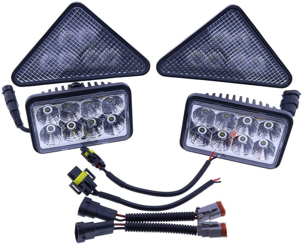 Complete LED Light Kit Compatible with Bobcat Skid Steer 751 753 763 773 863 864 873 883 963 A220 A300 S130 S150 S160 S175 S185 S205 S220 S250 S300 S330 T140 T180 T190 T200 T250 T300 T320