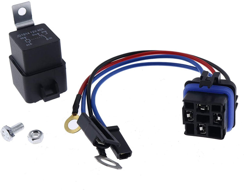 Starter Relay Kit Fit for John Deere AM107421 AM106304 Kawasaki Onan w/Water GX70 GX75 GX95 SX75 SX95 SRX75 SRX95 STX30 STX38 STX46 RX63 RX75 316 160 165 170 175 180