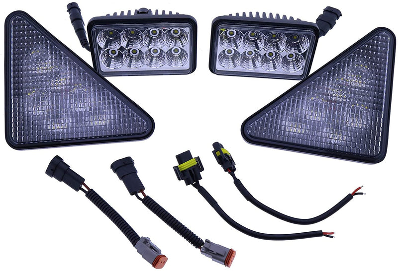 Complete LED Light Kit Compatible with Bobcat Skid Steer 751 753 763 773 863 864 873 883 963 A220 A300 S130 S150 S160 S175 S185 S205 S220 S250 S300 S330 T140 T180 T190 T200 T250 T300 T320